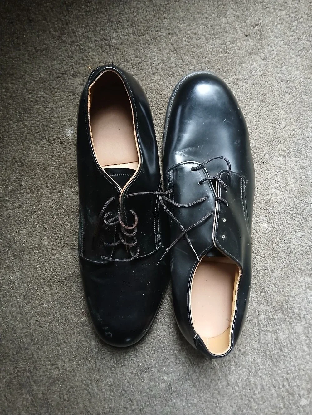 Vulcan Men's Black Lace-Up Dress Shoes Size 9.5 See Photos Please.